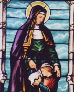 St Monica angry with St. Augustine