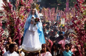 Mary in procession in Ho Chi Minh City, VIetnam